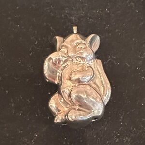 VTG sterling Cat Pendant 2”